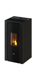 Carica l'immagine nel visualizzatore di Gallery, Stufa a pellet ventilata CADEL Cristal 7 kW UP! Wi-Fi