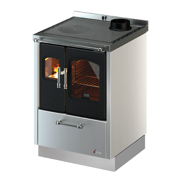 Cucina a legna Cadel Smart 60S Inox conto termico