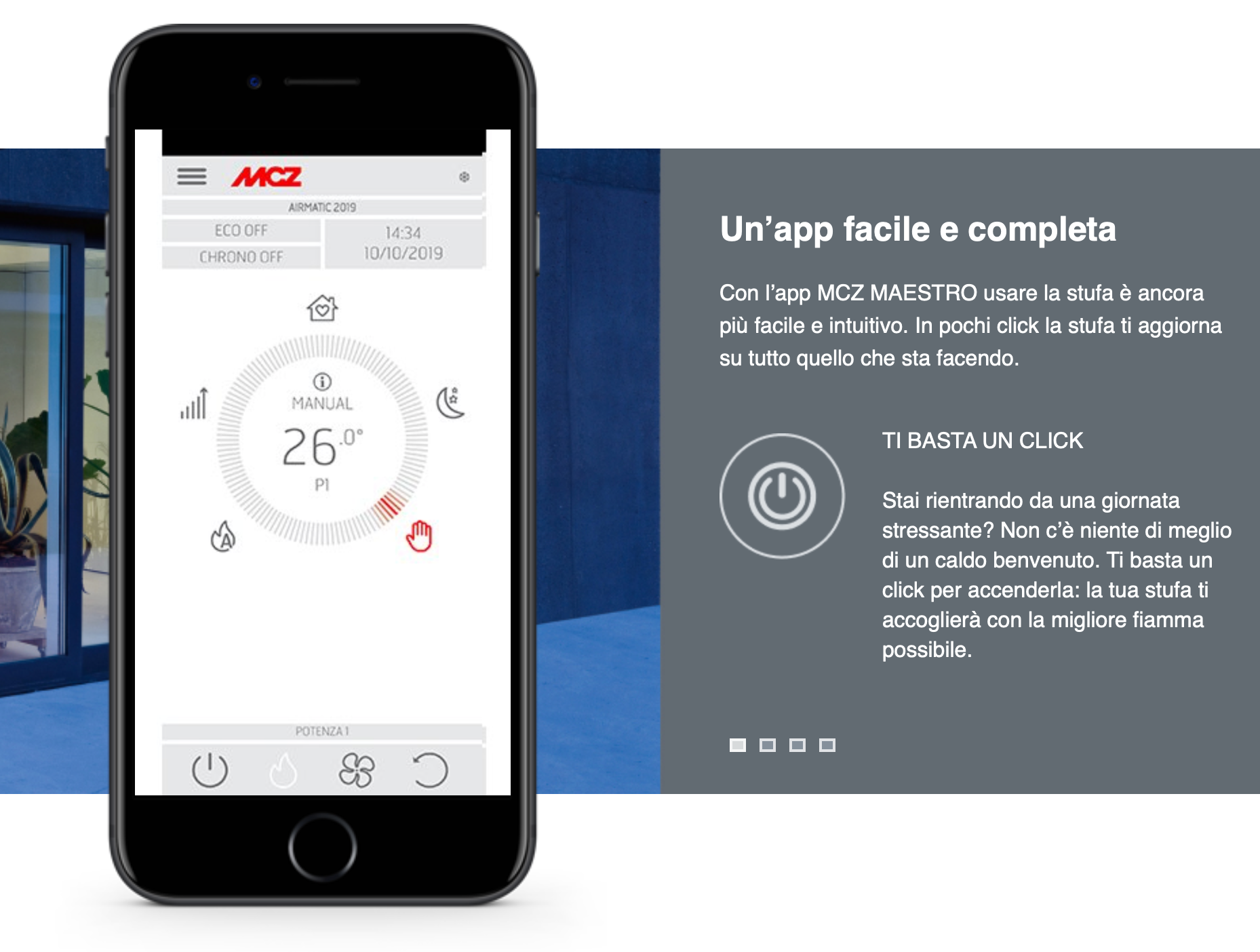 Stufa a pellet ventilata MCZ Halo Air 8 Maestro