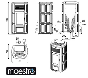 Termostufa a pellet MCZ SUITE Hydromatic Maestro 18 kW M2