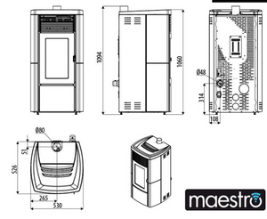 Stufa a pellet canalizzata MCZ Star Comfort Air UP! Maestro 10 kW