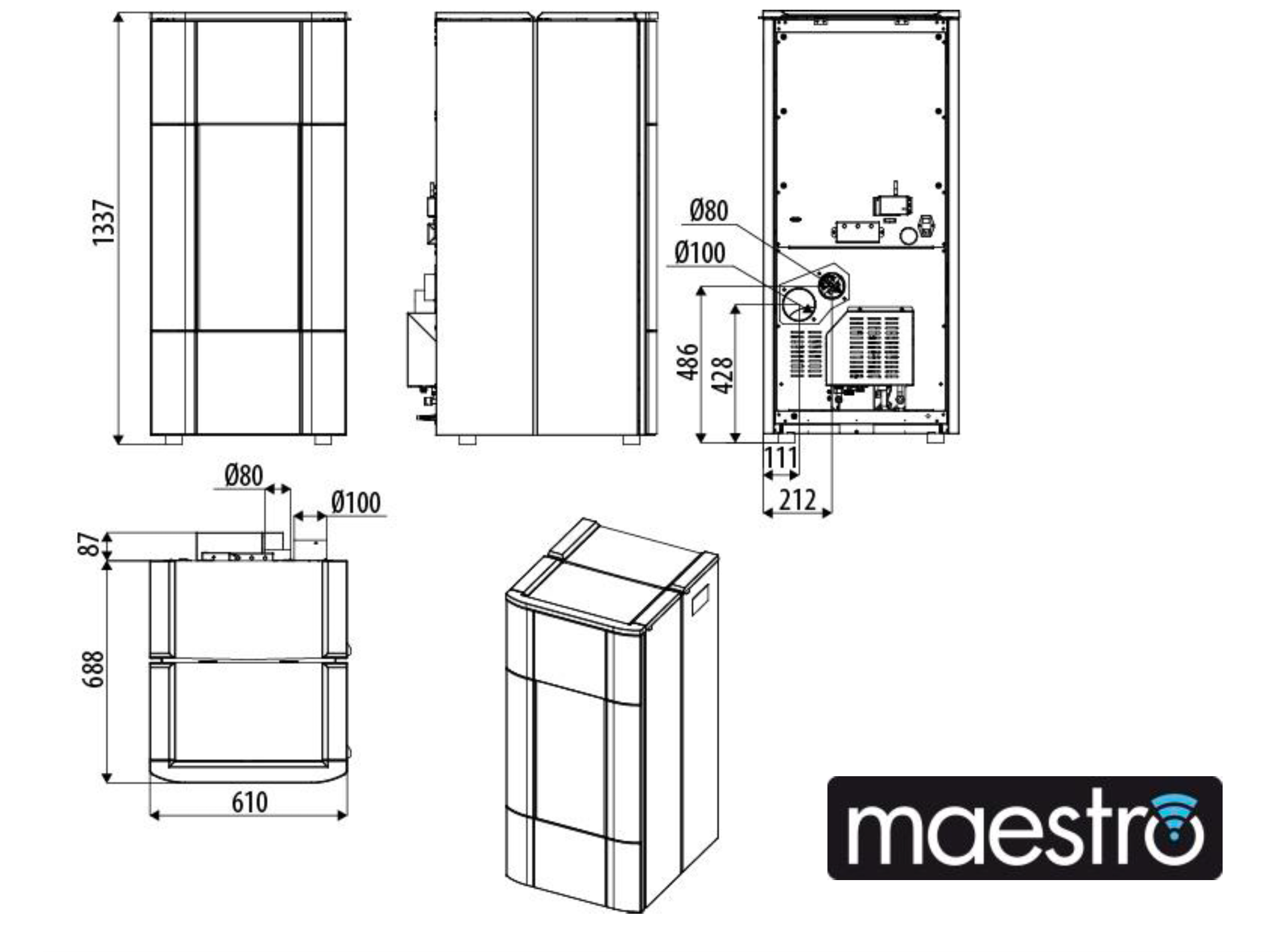 Termostufa a pellet MCZ Jazz Hydromatic 30 M1 Maestro