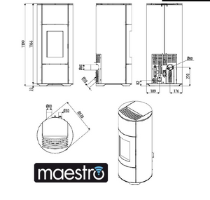 Stufa a pellet ventilata MCZ Halo Air 8 Maestro
