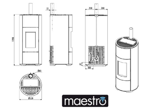 Stufa a pellet ventilata MCZ Halo UP! Air 8 Maestro