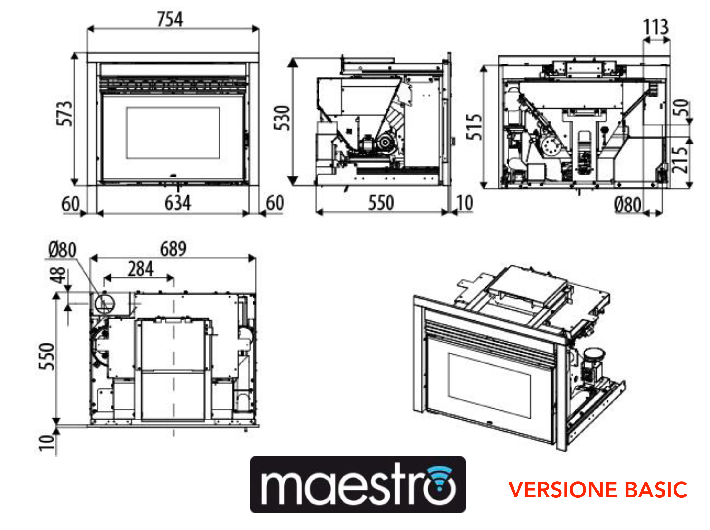 Inserto a pellet MCZ Boxtherm 70 Maestro