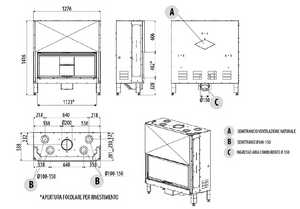 Camino monoblocco a legna MCZ Plasma 115 Q wood