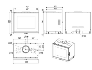 Inserto a legna MCZ Vivo 70 Q wood