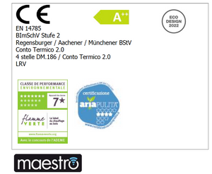 Termocamino a pellet MCZ Vivo 90 Hydro 16 Maestro