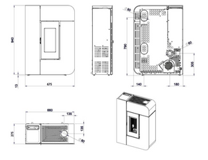 Stufa a pellet ventilata MCZ Alea Air 7 kW