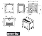 Carica l&#39;immagine nel visualizzatore di Gallery, Stufa a pellet ventilata MCZ Decò Air 8 Maestro M1+
