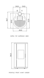 Carica l&#39;immagine nel visualizzatore di Gallery, Stufa a pellet ventilata CADEL SOUND3 UP-twin 7kW Wi-Fi integrato
