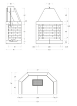 Carica l&#39;immagine nel visualizzatore di Gallery, Camino prefabbricato in cemento Marsicamin M120REF
