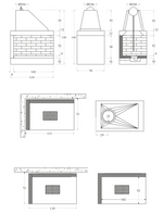 Carica l&#39;immagine nel visualizzatore di Gallery, Camino angolare prefabbricato in cemento Marsicamin DS110REF
