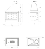 Carica l&#39;immagine nel visualizzatore di Gallery, Camino semiaperto SX prefabbricato in cemento Marsicamin QR100REF
