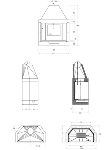 Camino prefabbricato in cemento e ghisa Marsicamin M110TGH