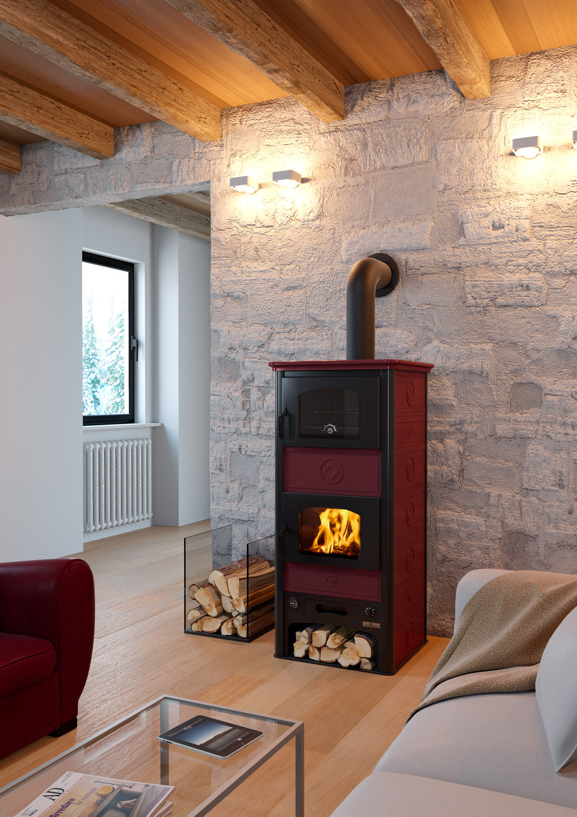 Stufa a legna con forno DeManincor S60F