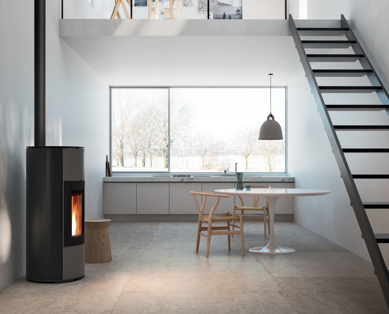Stufa a pellet ventilata MCZ Halo UP! Air 8 Maestro