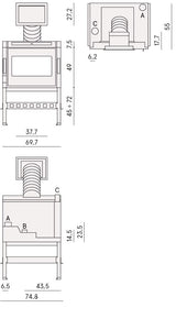 Inserto a pellet Cadel Zefiro 9,3kW