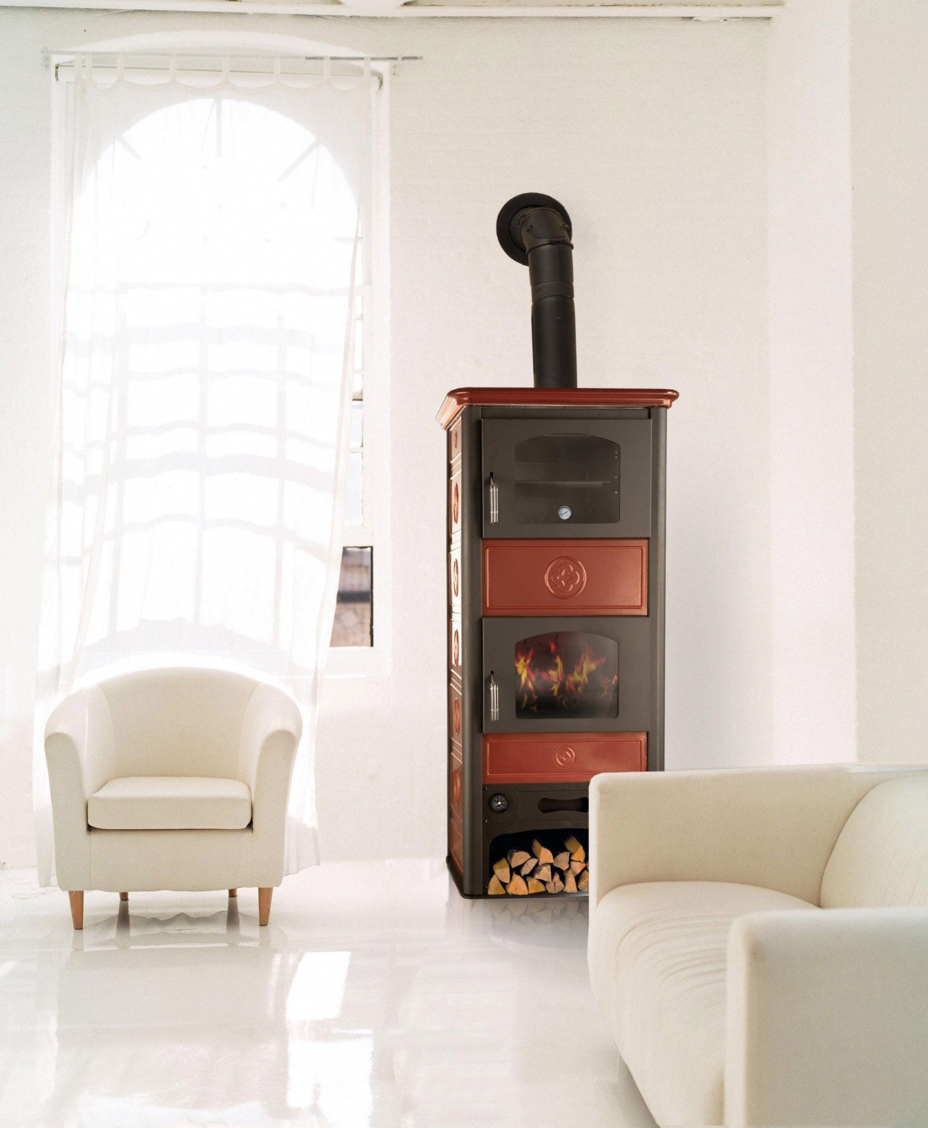 Stufa a legna con forno DeManincor S60F