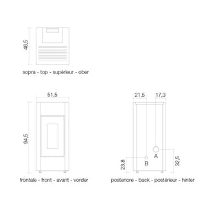 Stufa a pellet ventilata CADEL Cristal 9  wifi