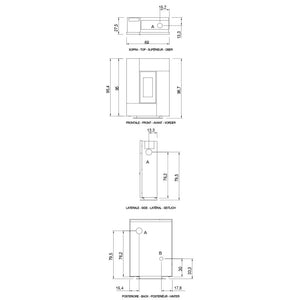 Stufa a pellet ventilata CADEL Grace 7 kW Wi-Fi