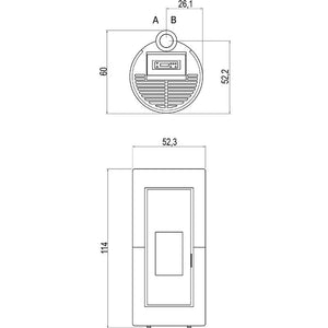 Stufa a pellet ventilata CADEL Shell UP 9,1 kW wi-fi